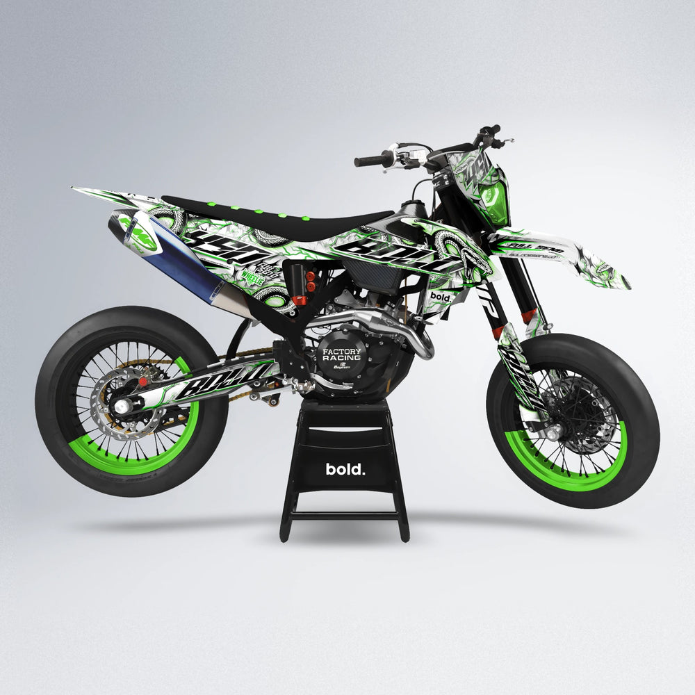 SERPENT supermoto graphics kit in Green