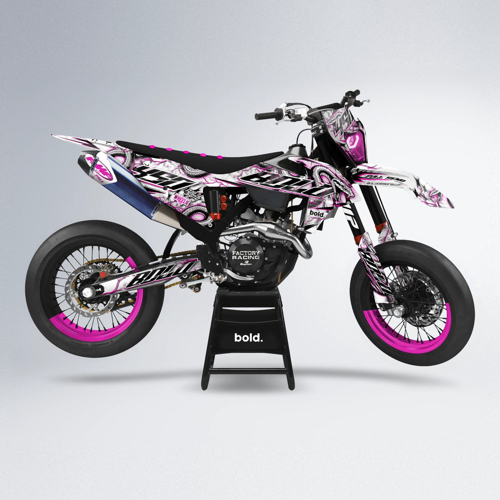 SERPENT supermoto graphics kit in Pink