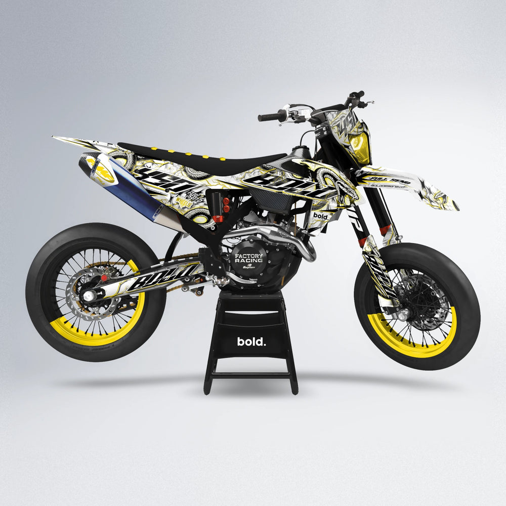 SERPENT supermoto graphics kit in Yellow