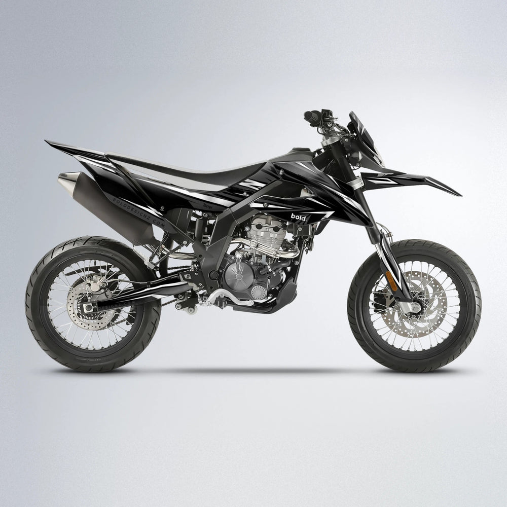 SKITZ Aprilia SX 125 supermoto graphics kit in White