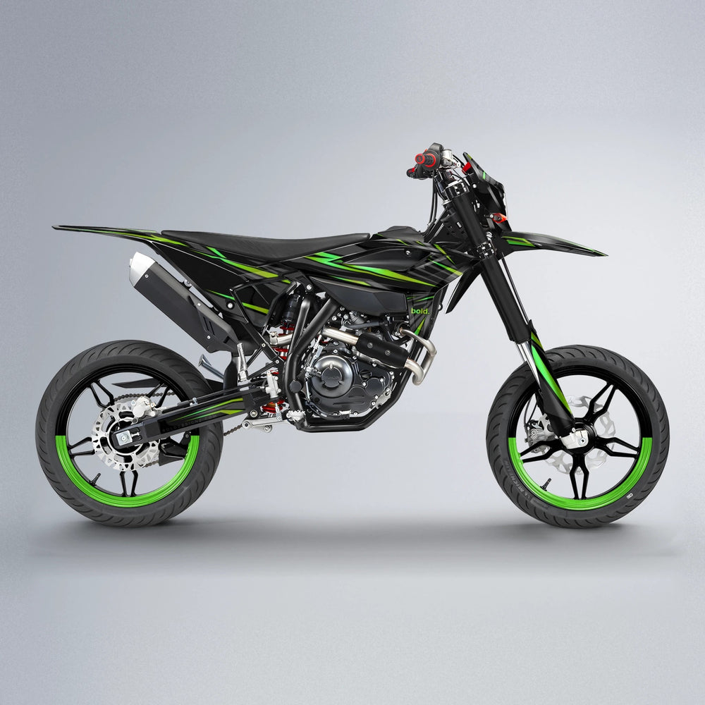 SKITZ Beta supermoto graphics kit in Green