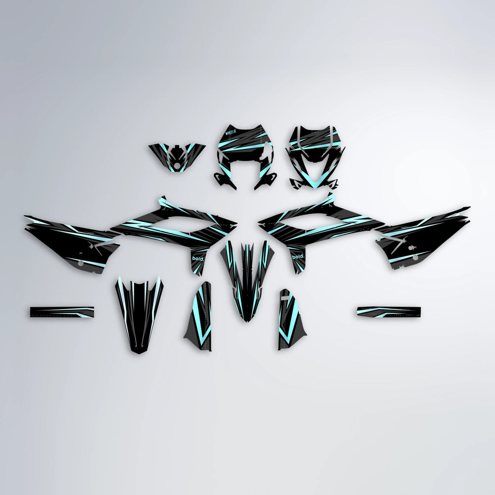 SKITZ Beta graphics kit parts layout in Mint