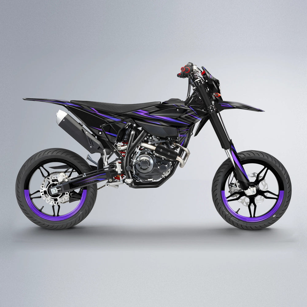 SKITZ Beta supermoto graphics kit in Purple