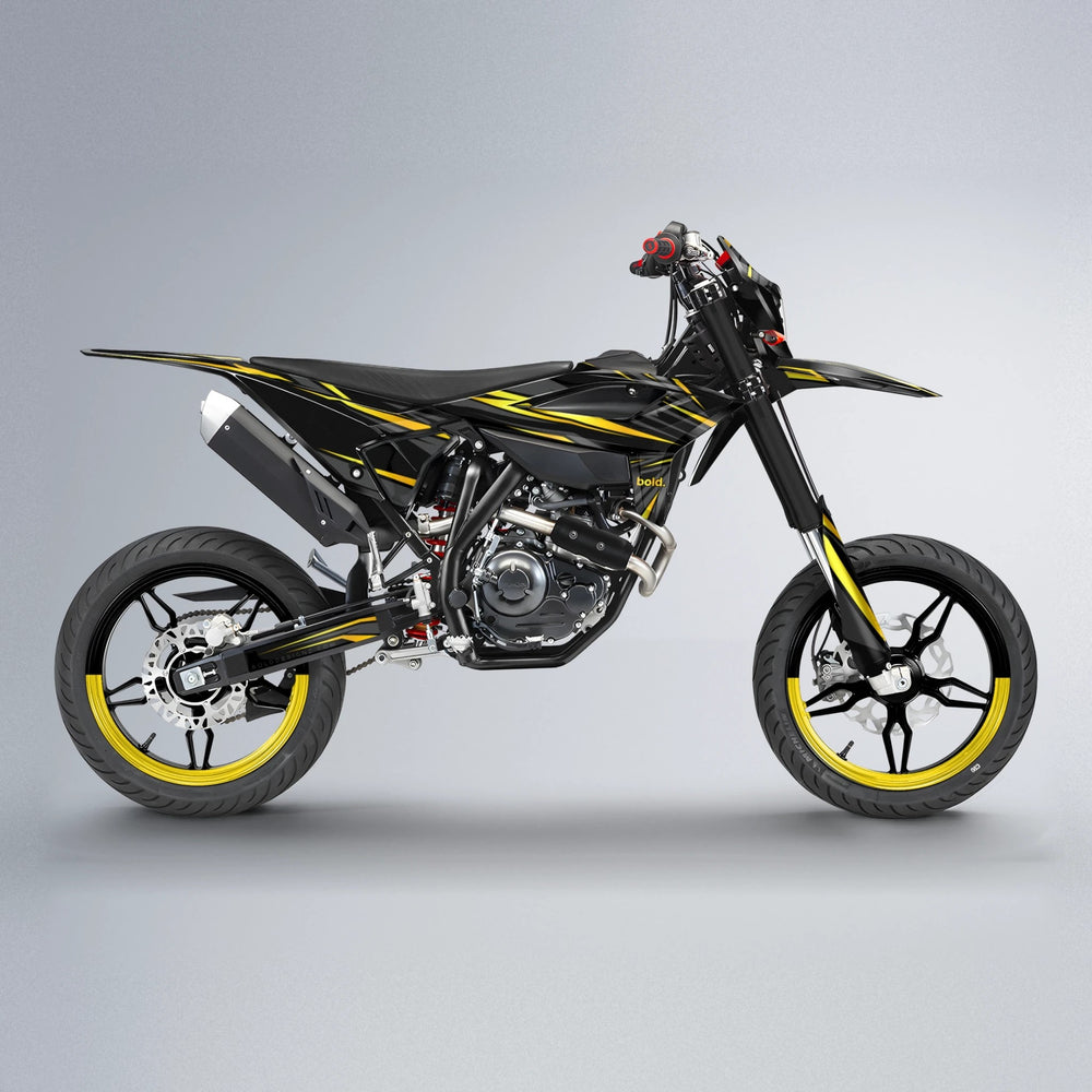 SKITZ Beta supermoto graphics kit in Yellow