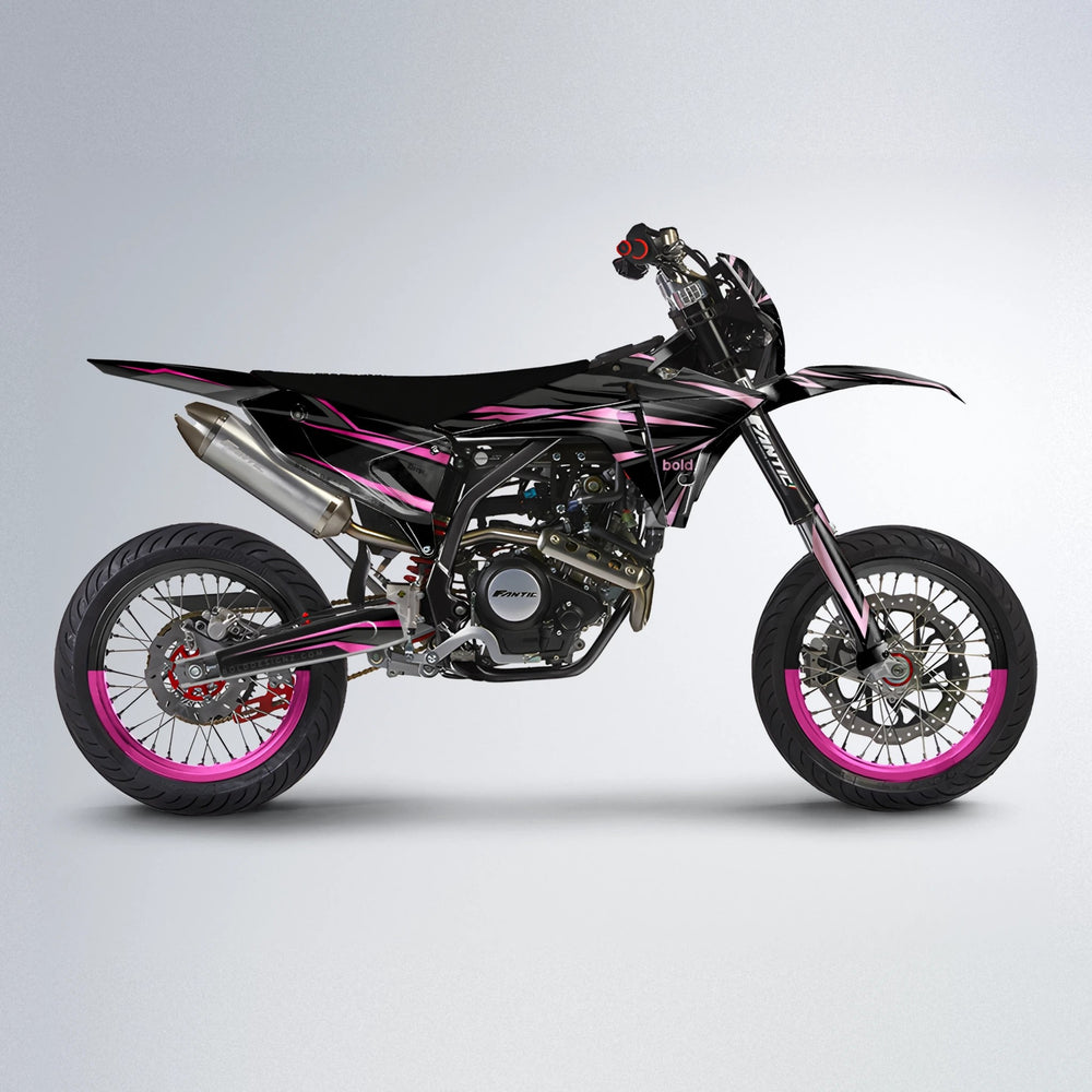 SKITZ Fantic supermoto graphics kit in Flamingo