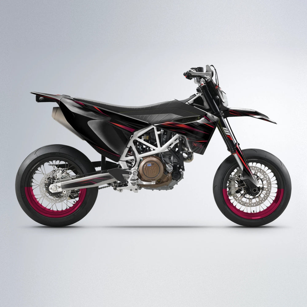 SKITZ Husqvarna 701 supermoto graphics kit in Black & Red