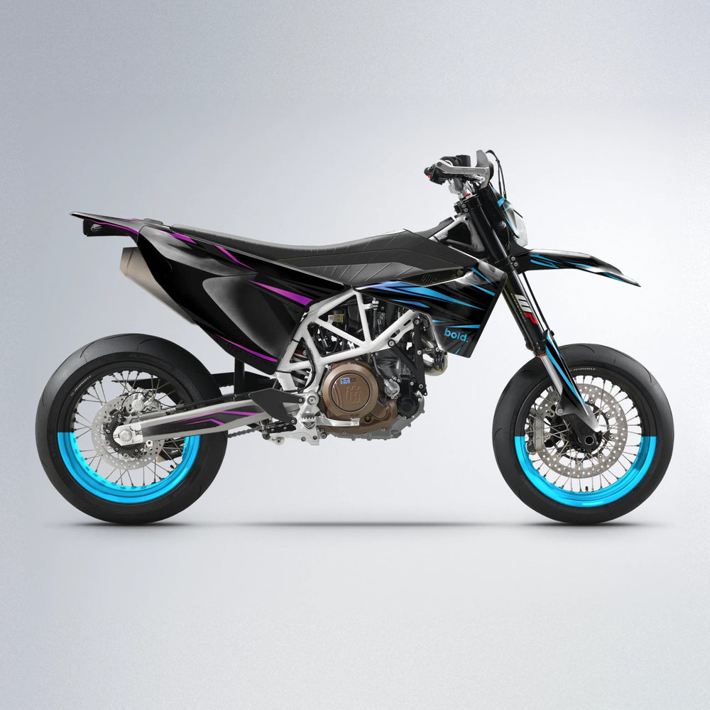 SKITZ Husqvarna 701 supermoto graphics kit in Pink & Light Blue