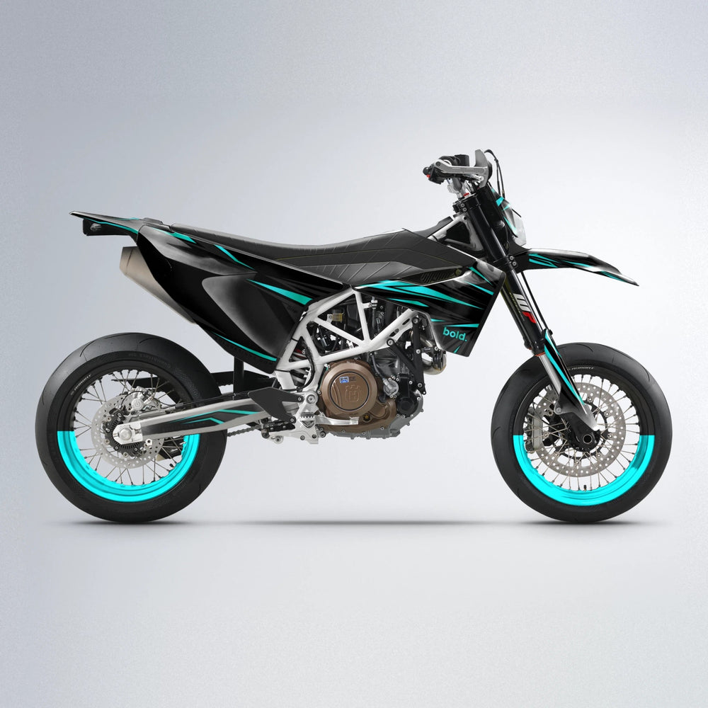 SKITZ Husqvarna 701 supermoto graphics kit in Teal