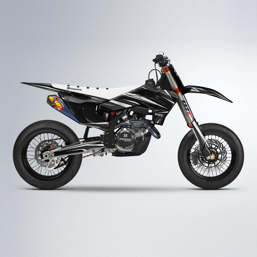 SKITZ Husqvarna FE/TE supermoto graphics kit in White