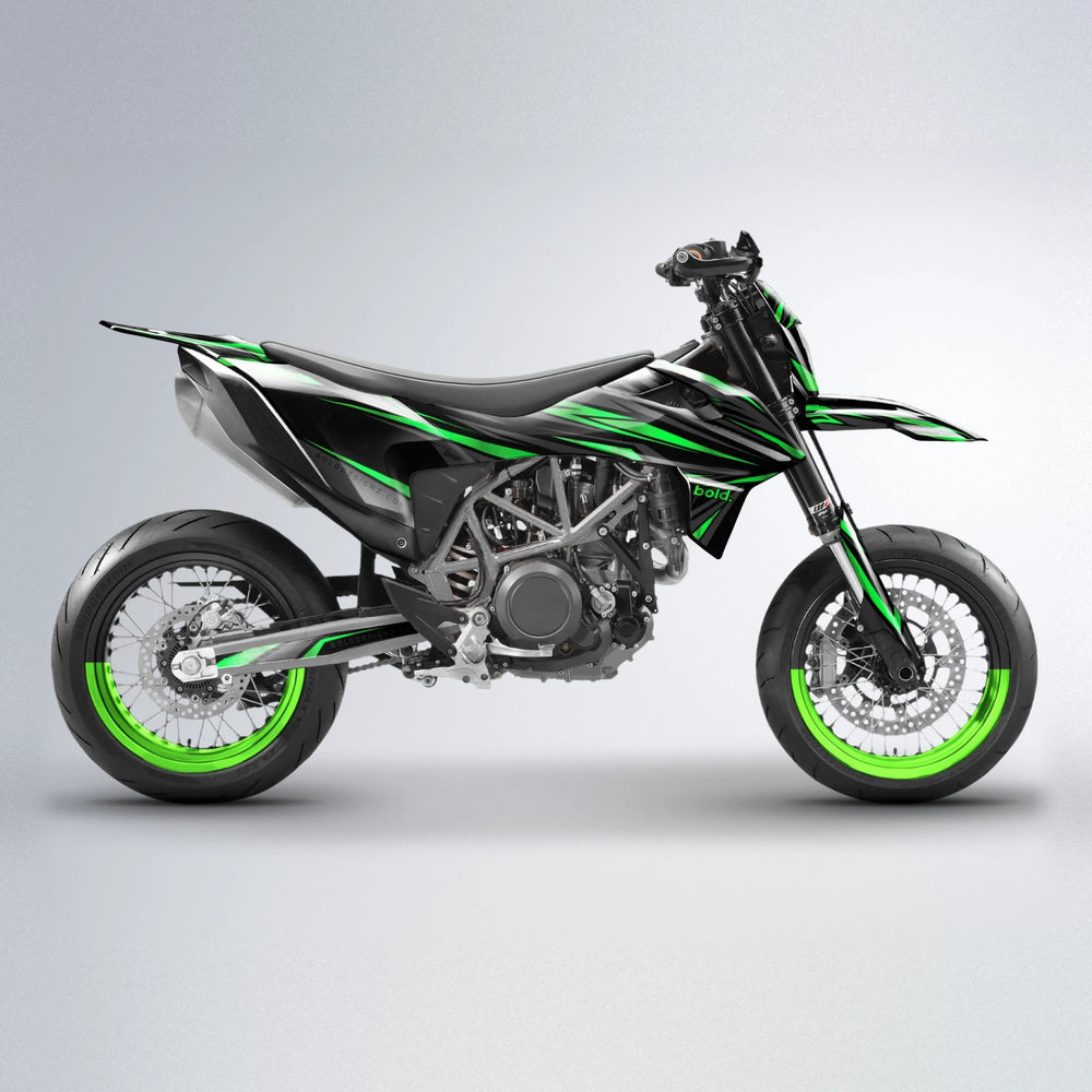 SKITZ KTM SMC 690 supermoto graphics kit in Green