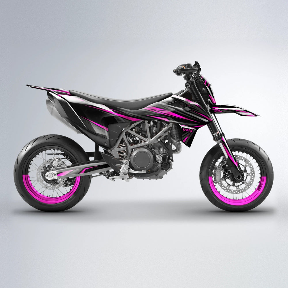 SKITZ KTM SMC 690 supermoto graphics kit in Pink