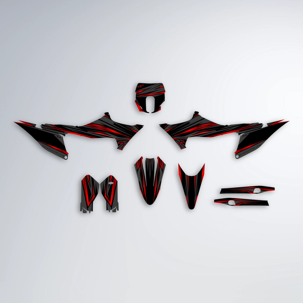 SKITZ Stark Varg SM graphics kit parts layout in Custom Colour
