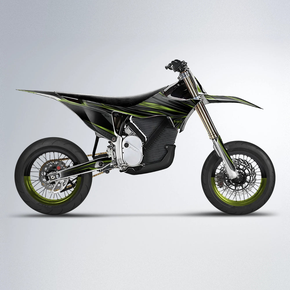 SKITZ Stark Varg SM supermoto graphics kit in Olive