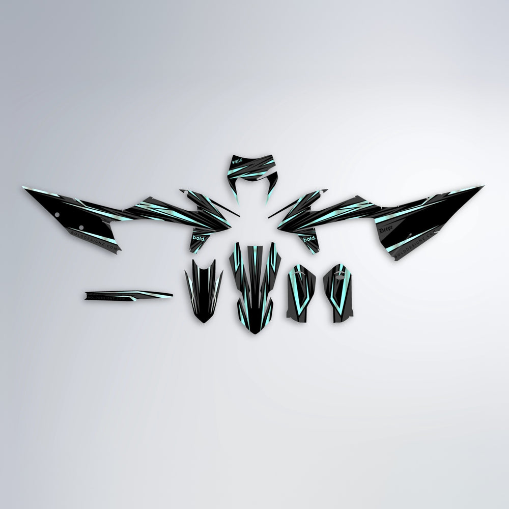 SKITZ graphics kit parts layout in Mint