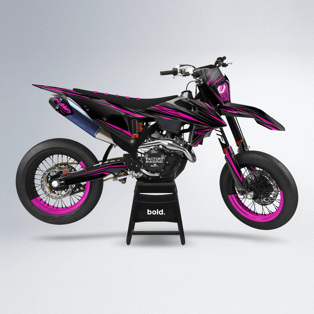 SKITZ supermoto graphics kit in Pink