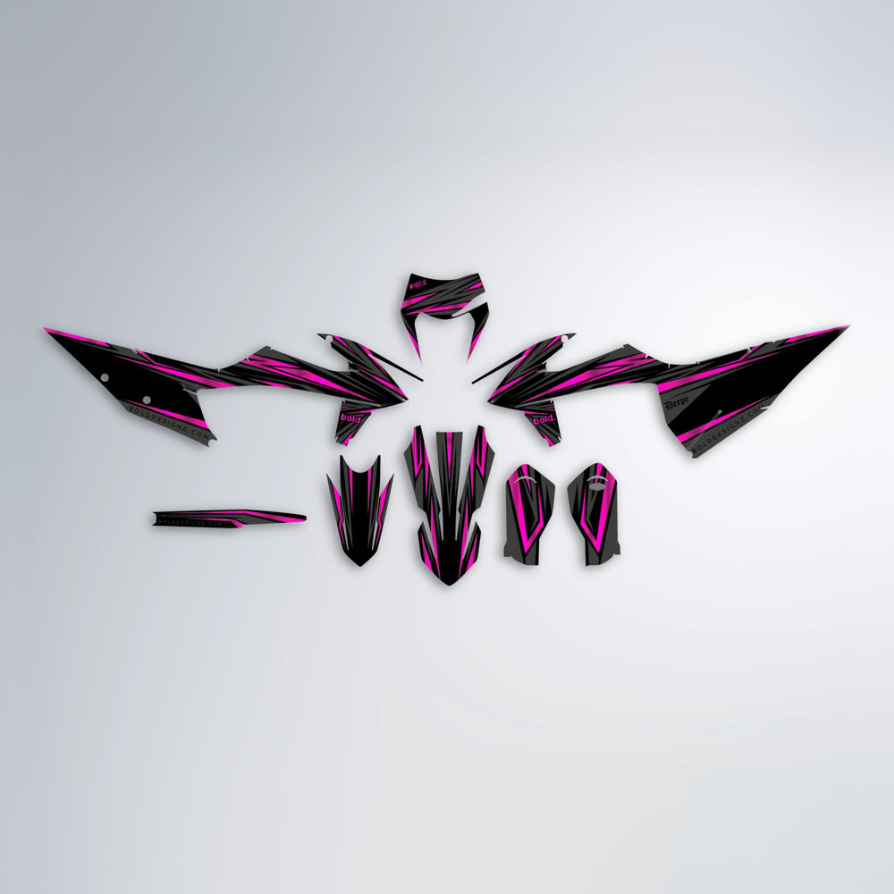 SKITZ graphics kit parts layout in Pink