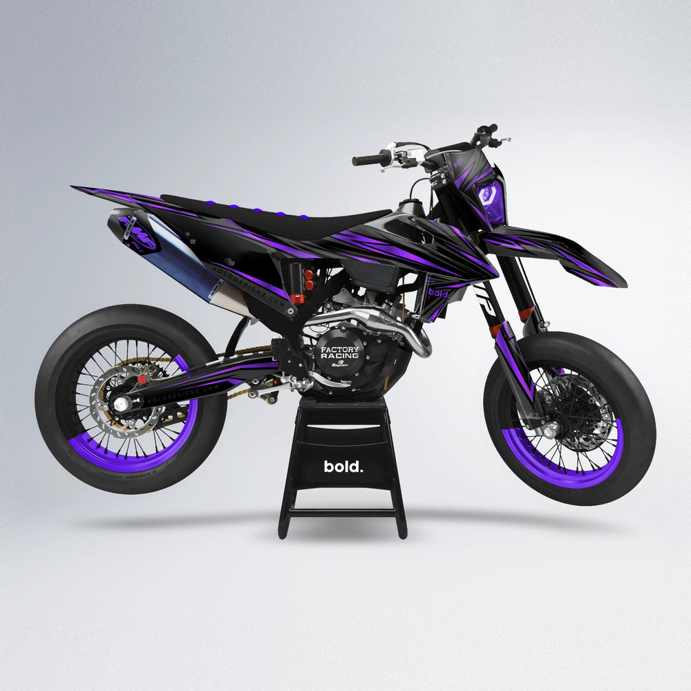 SKITZ supermoto graphics kit in Purple