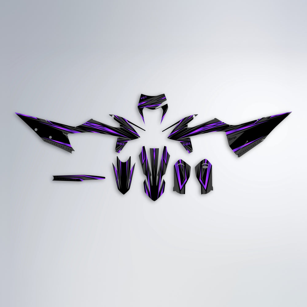 SKITZ graphics kit parts layout in Purple