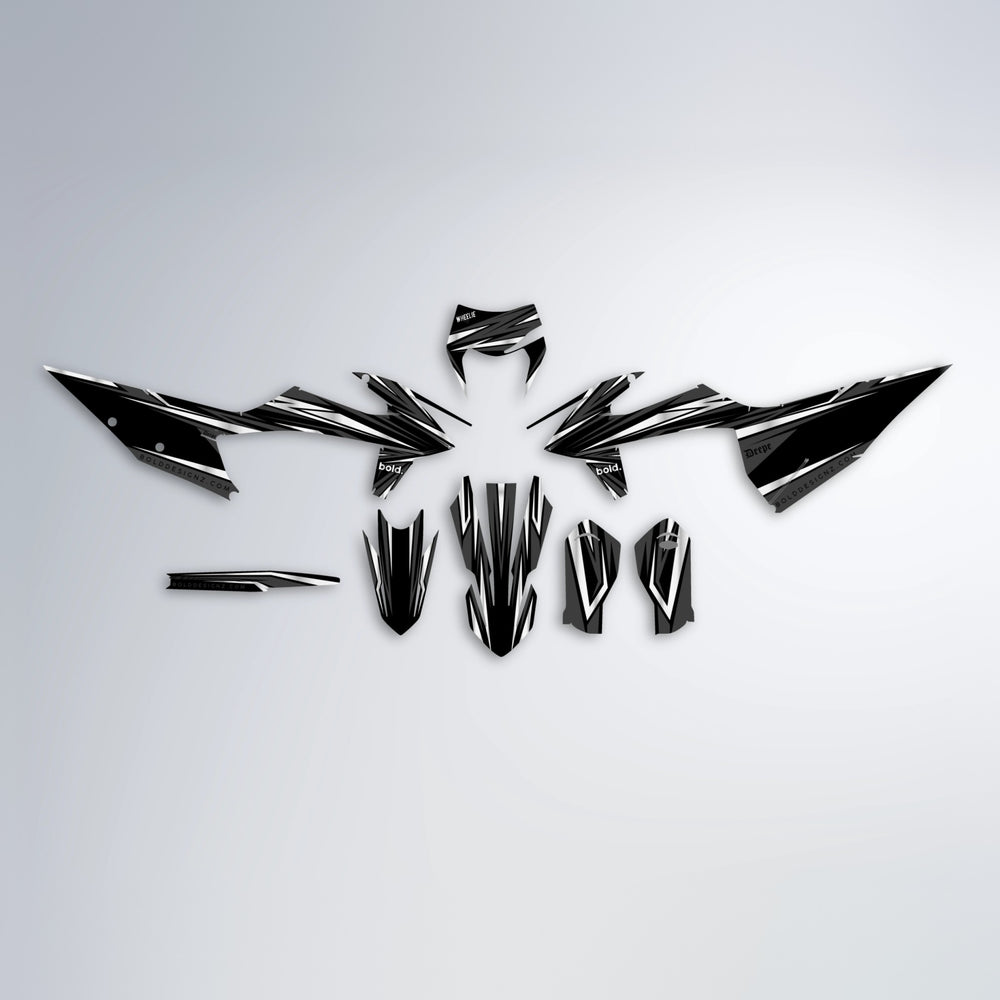 SKITZ graphics kit parts layout in White