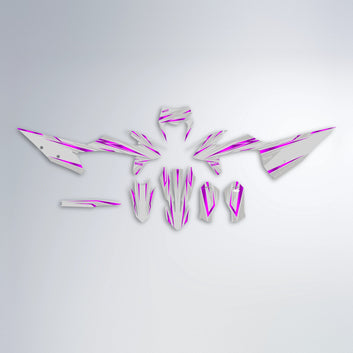 SKITZ graphics kit parts layout in White/purple