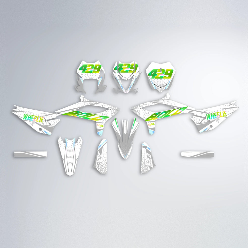 SKOOVBY Beta graphics kit parts layout in Green