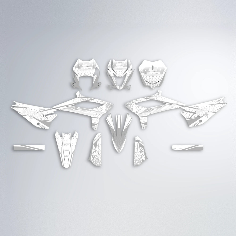 SKOOVBY Beta graphics kit parts layout in White