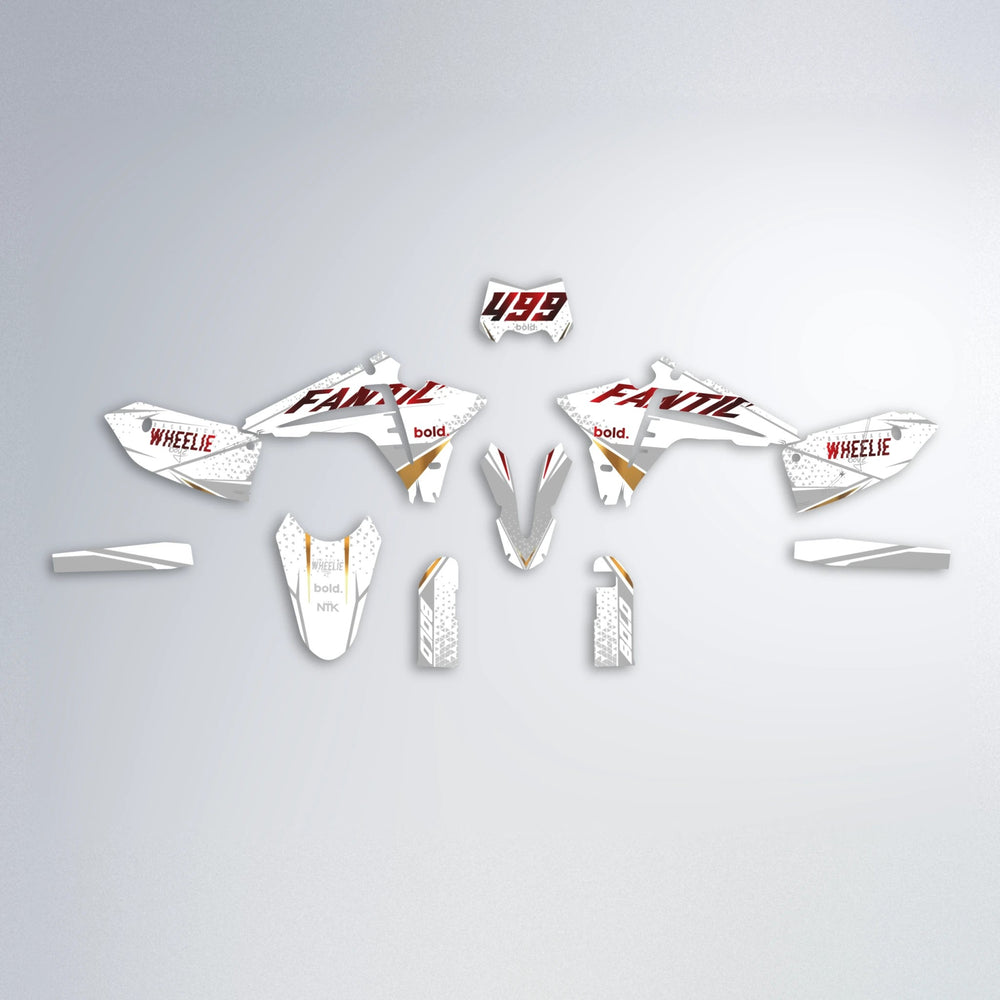 SKOOVBY Fantic graphics kit parts layout in Black & Red
