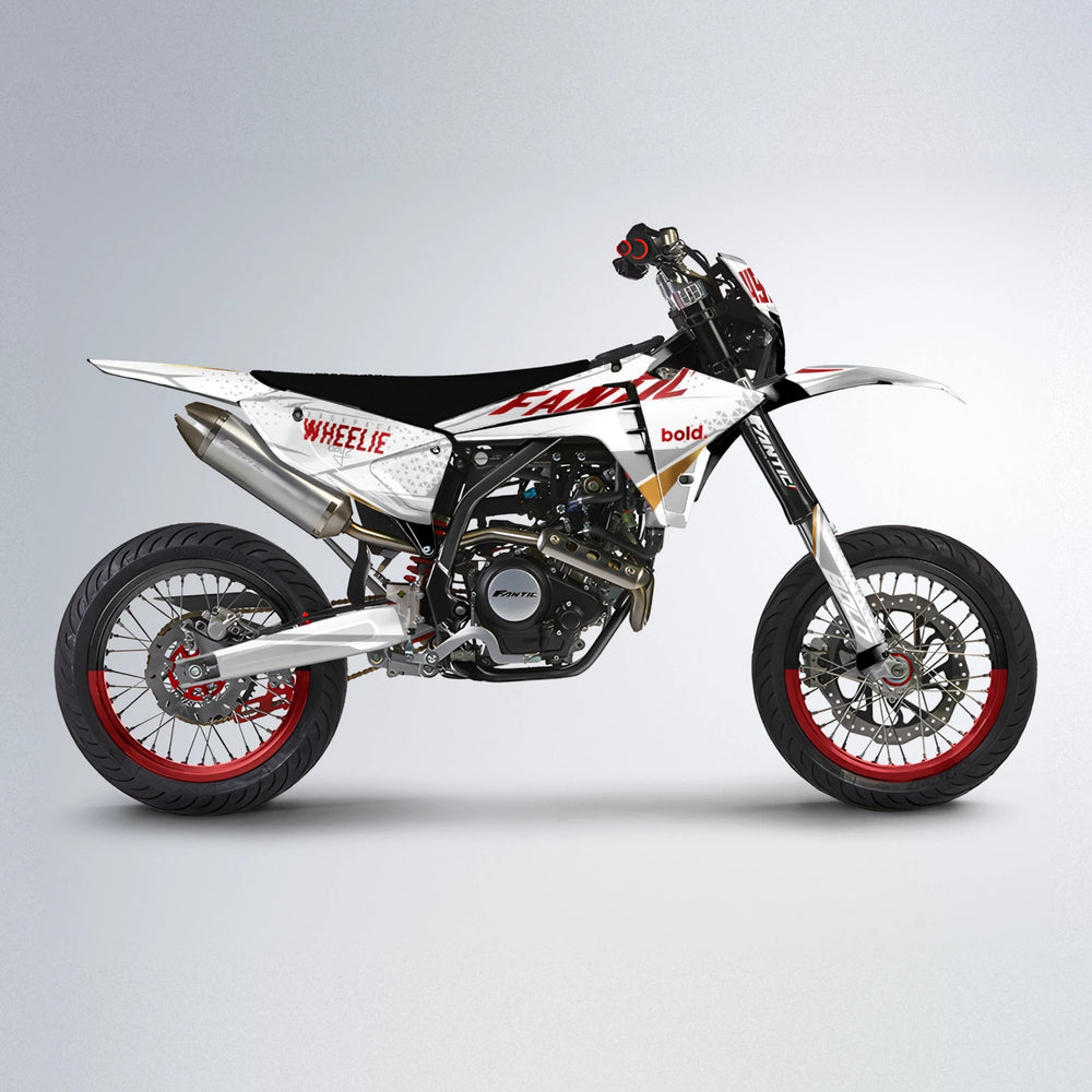 SKOOVBY Fantic supermoto graphics kit in Custom Colour