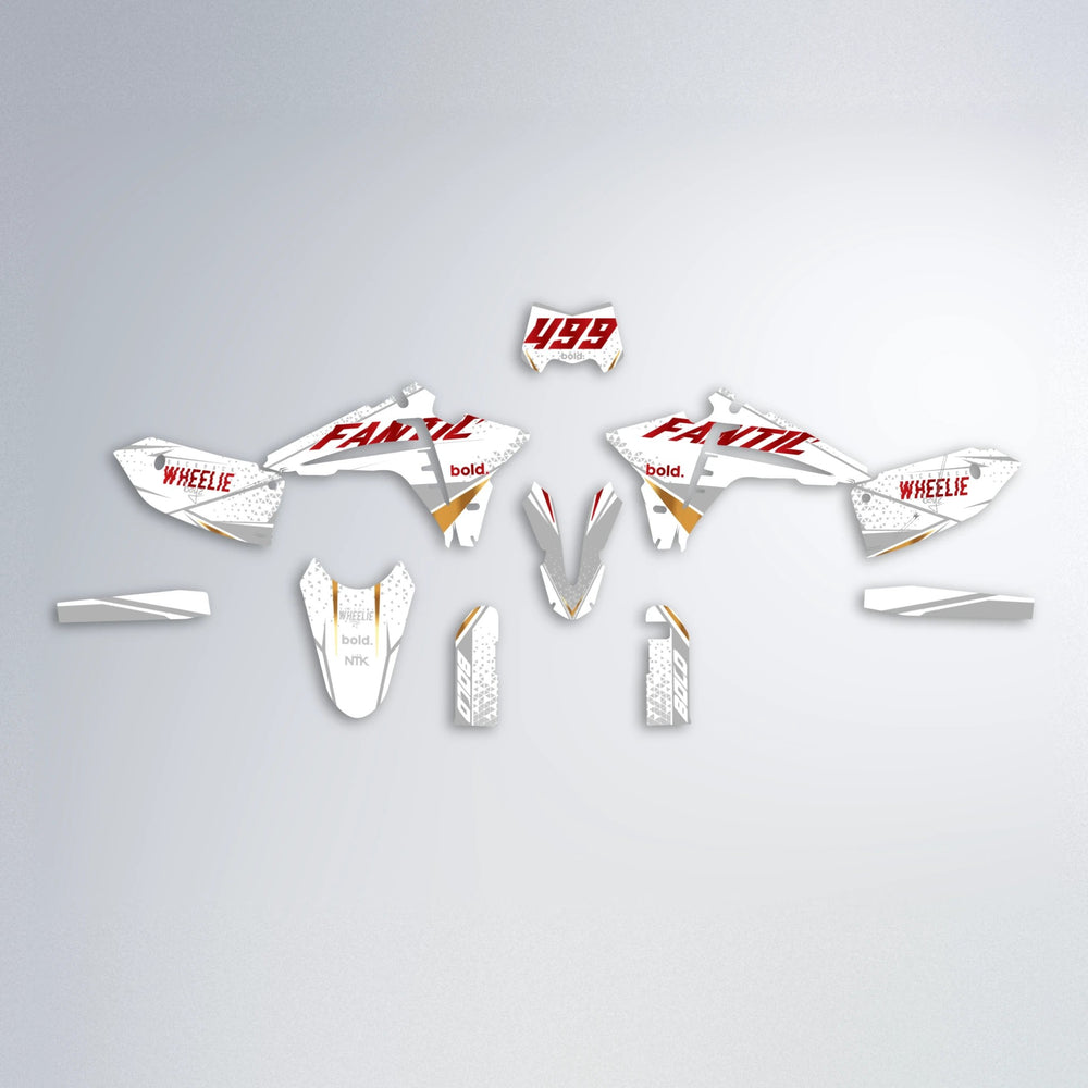 SKOOVBY Fantic graphics kit parts layout in Custom Colour