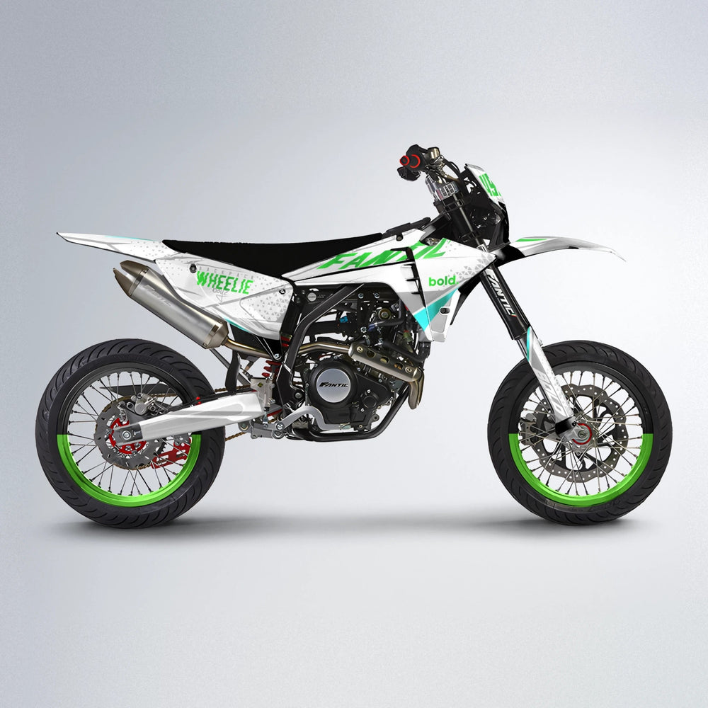 SKOOVBY Fantic supermoto graphics kit in Green