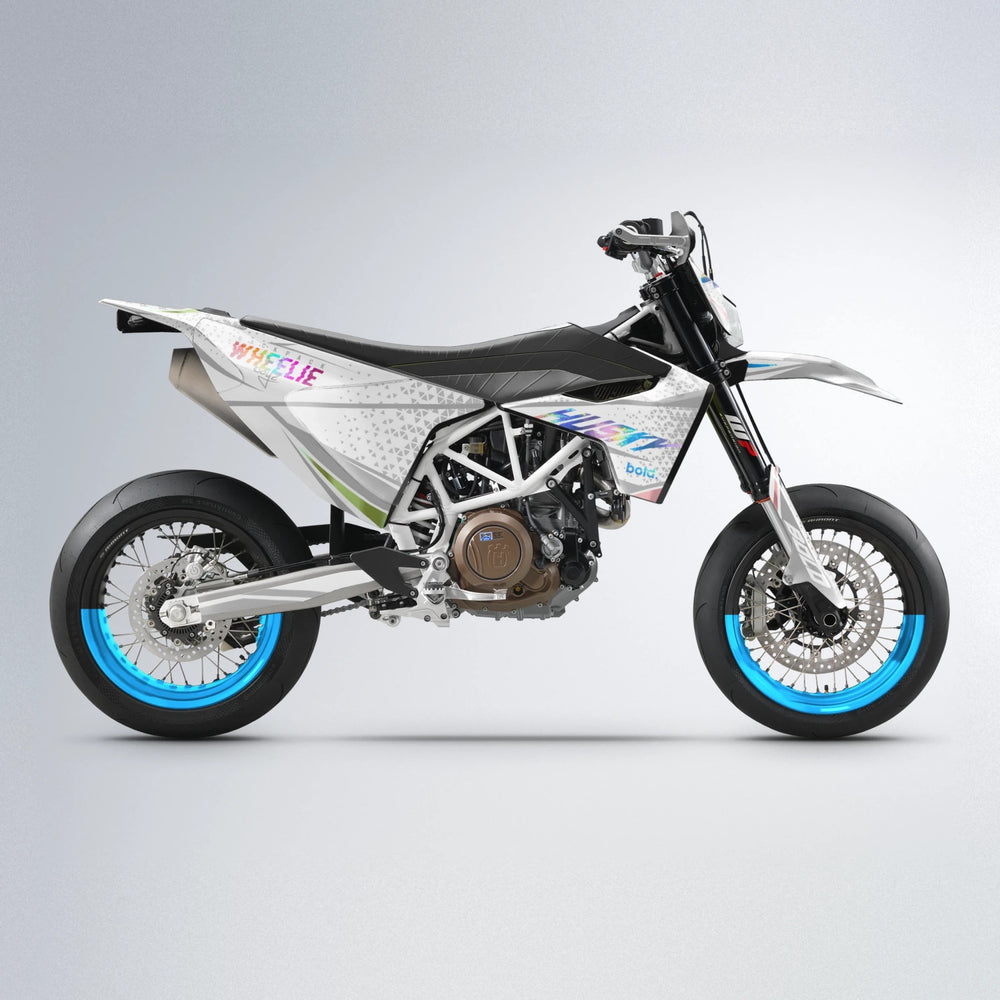 SKOOVBY Husqvarna 701 supermoto graphics kit in Pink & Light Blue