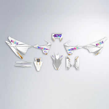SKOOVBY Husqvarna 701 graphics kit parts layout in Purple