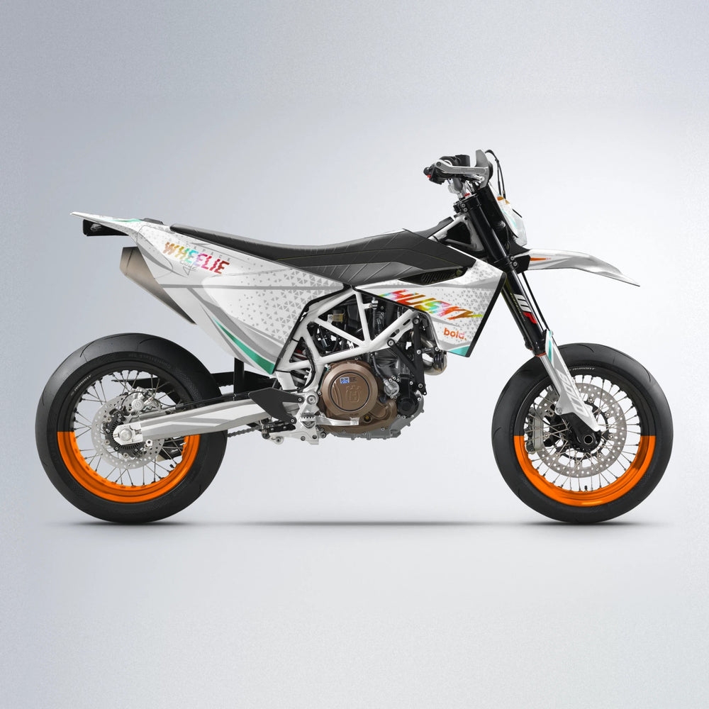SKOOVBY Husqvarna 701 supermoto graphics kit in Red & Orange