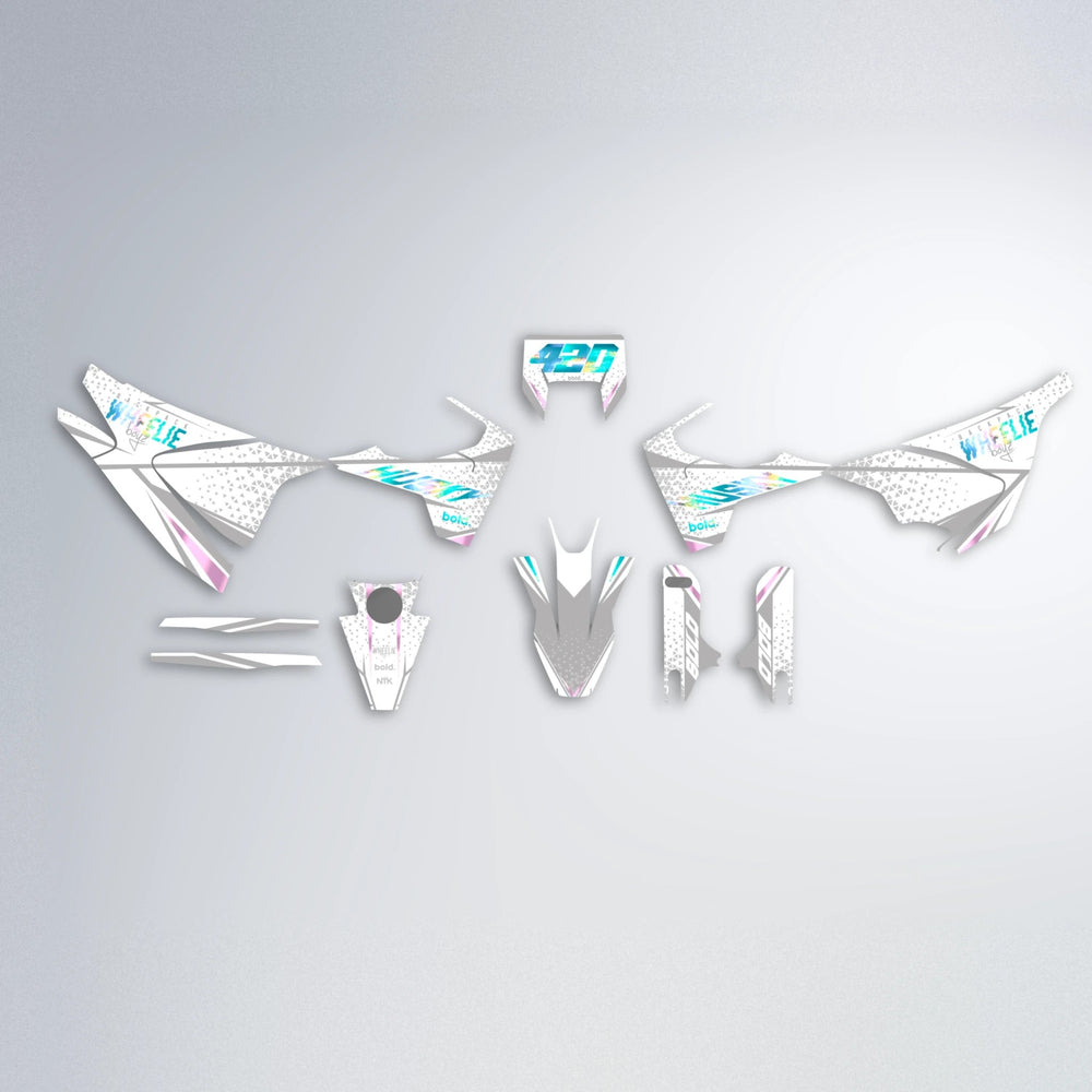 SKOOVBY Husqvarna 701 graphics kit parts layout in Teal