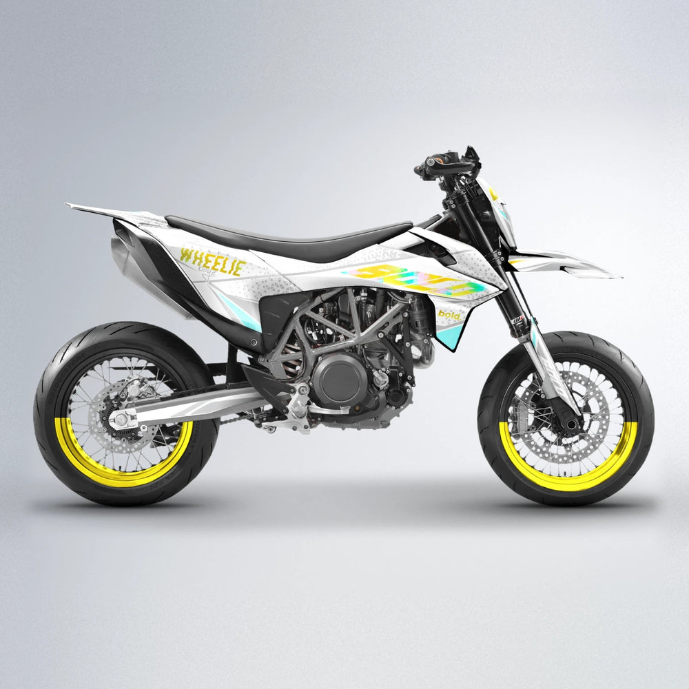 SKOOVBY KTM SMC 690 supermoto graphics kit in Yellow