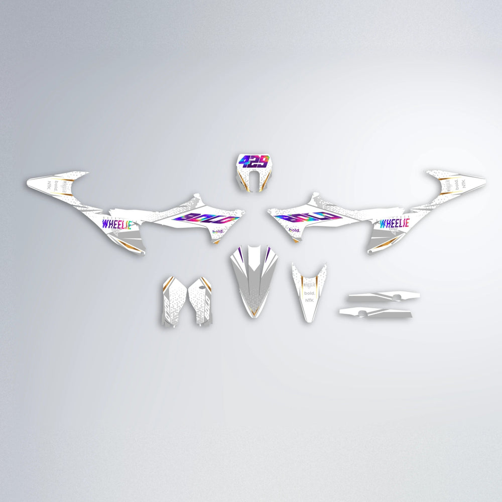 SKOOVBY Stark Varg MX graphics kit parts layout in Custom Colour