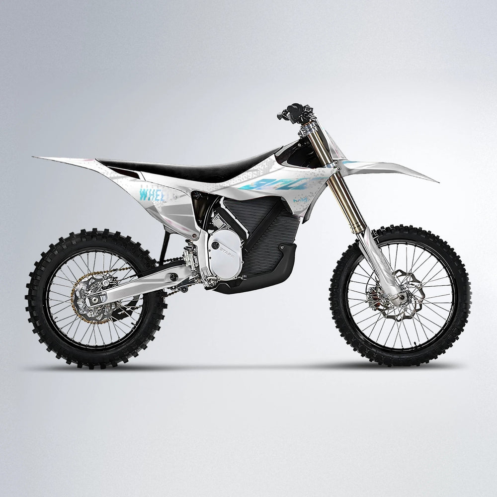 SKOOVBY Stark Varg MX motocross graphics kit in Light Blue & White