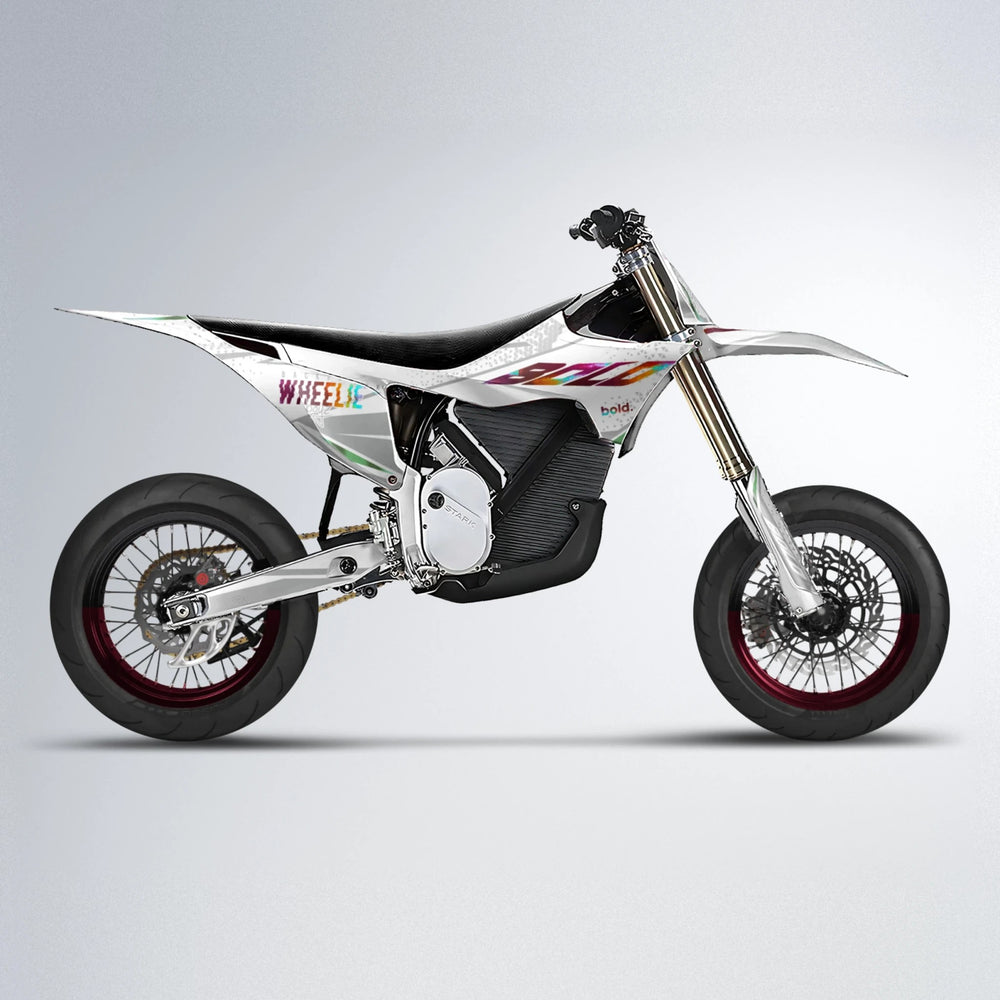 SKOOVBY Stark Varg SM supermoto graphics kit in Black & Red