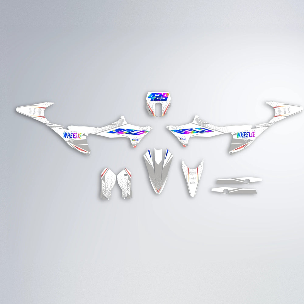 SKOOVBY Stark Varg SM graphics kit parts layout in Blue