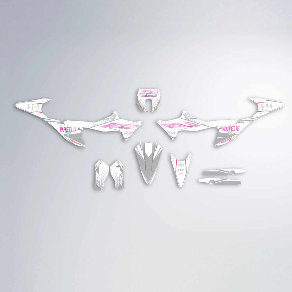 SKOOVBY Stark Varg SM graphics kit parts layout in Flamingo