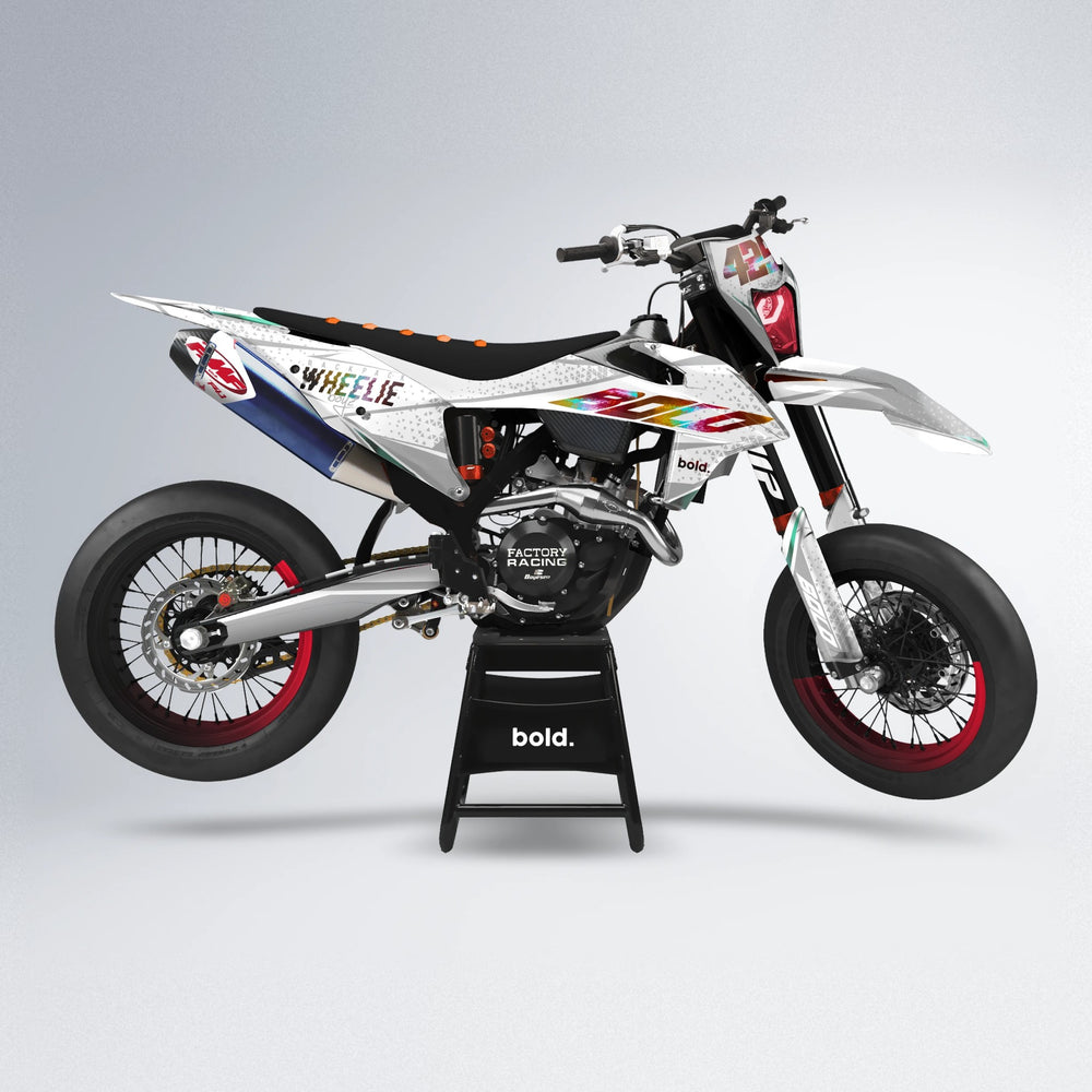 SKOOVBY supermoto graphics kit in Black & Red