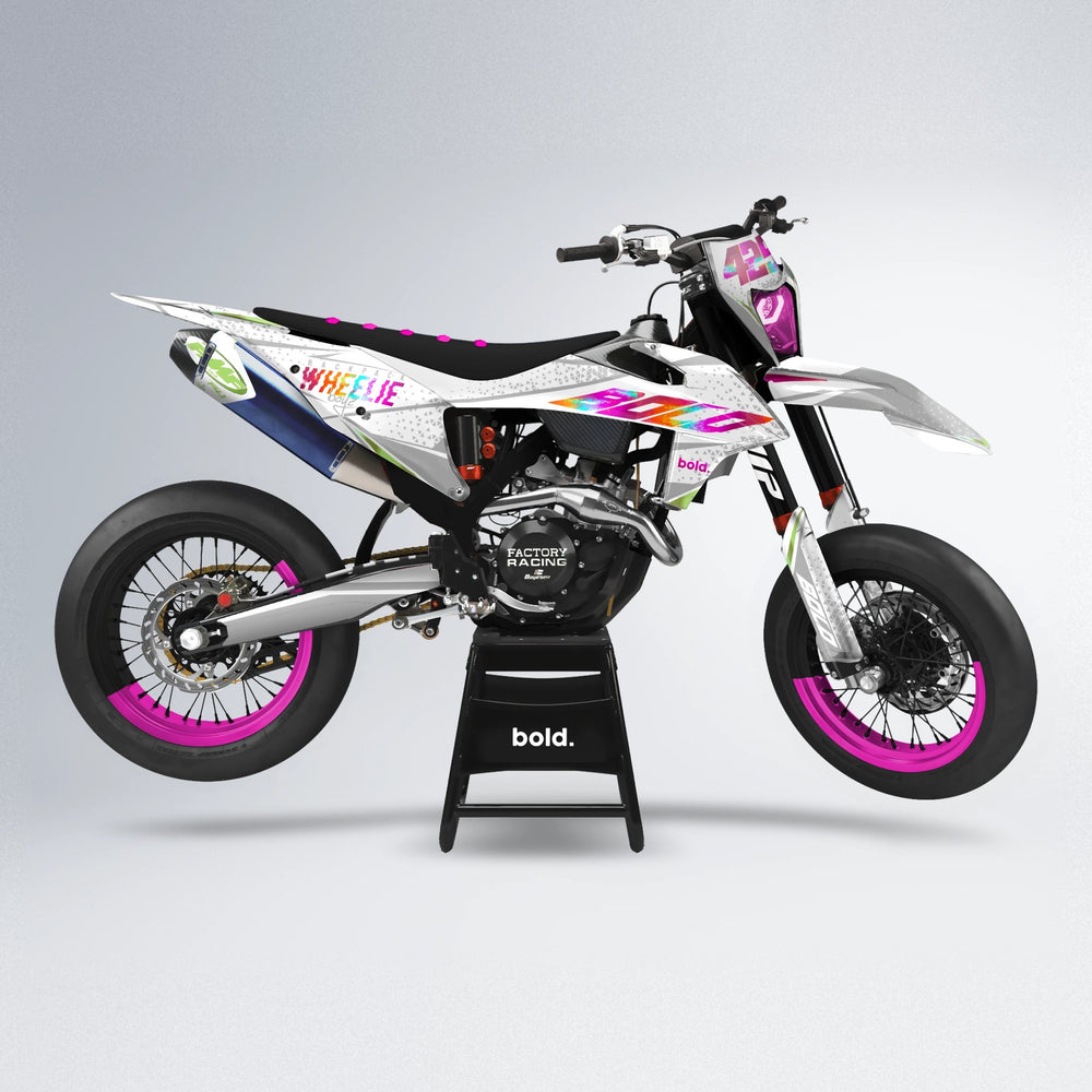 SKOOVBY supermoto graphics kit in Pink