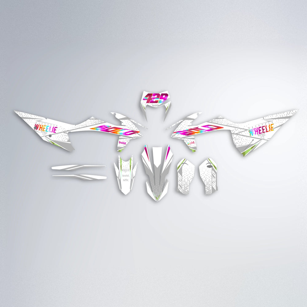 SKOOVBY graphics kit parts layout in Pink