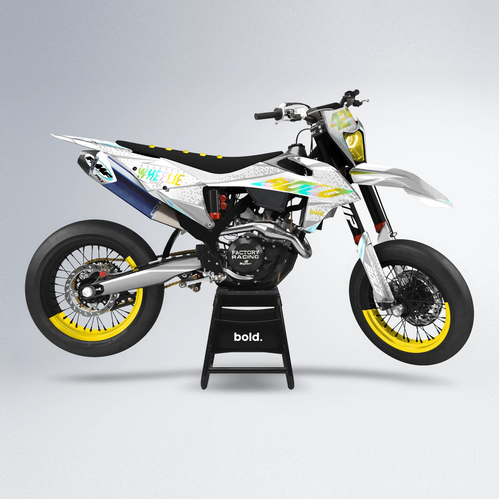 SKOOVBY supermoto graphics kit in Yellow