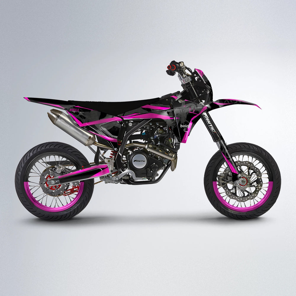 SLASH Fantic supermoto graphics kit in Pink