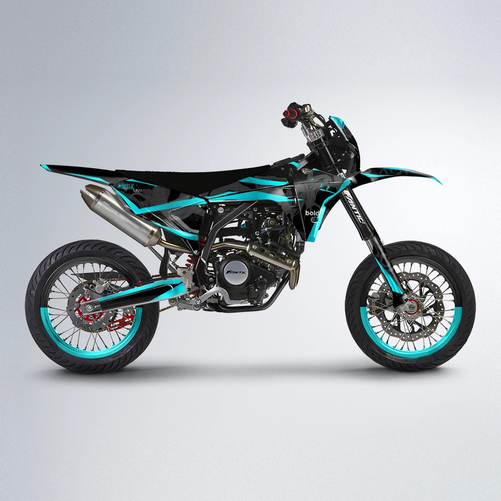 SLASH Fantic supermoto graphics kit in Teal