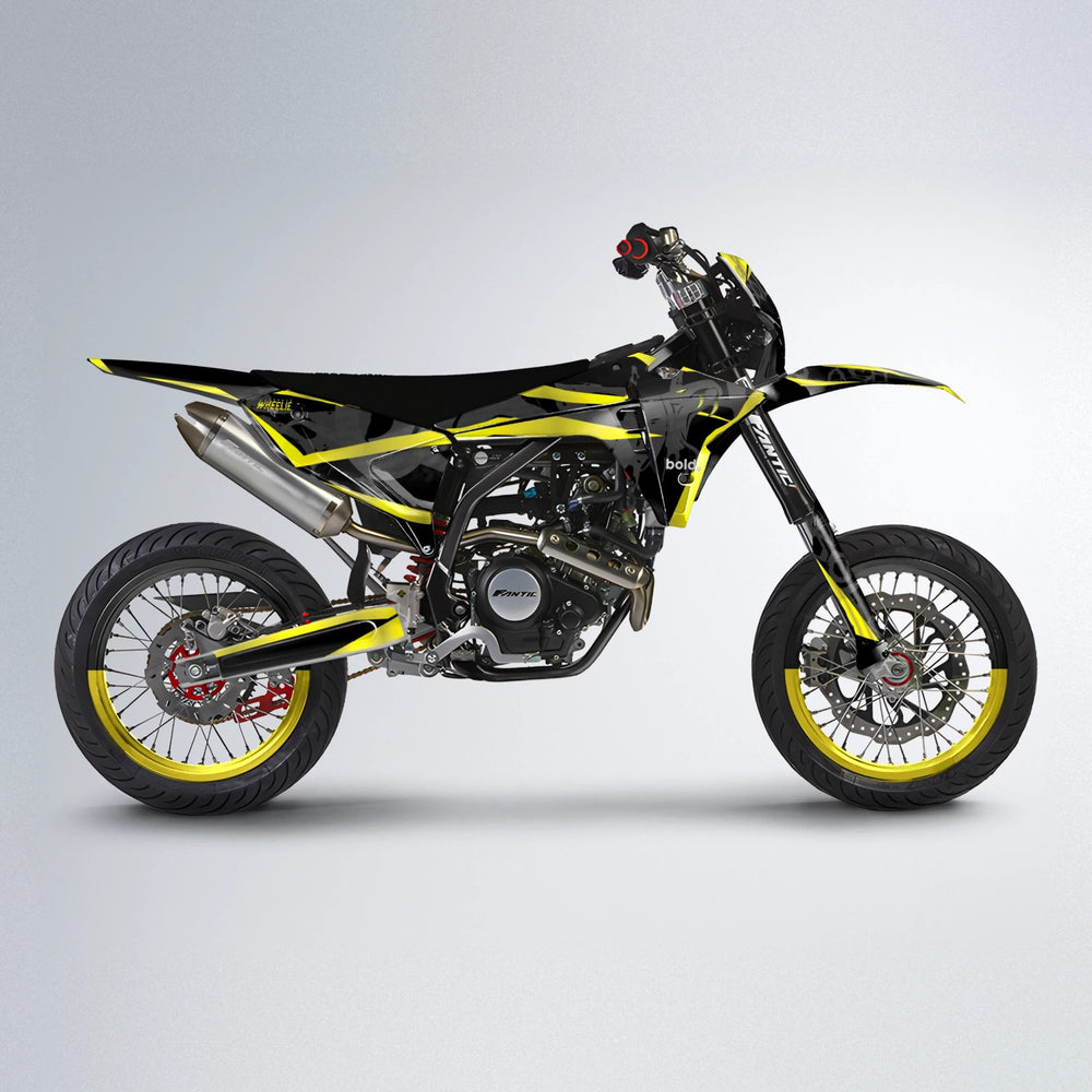 SLASH Fantic supermoto graphics kit in Yellow