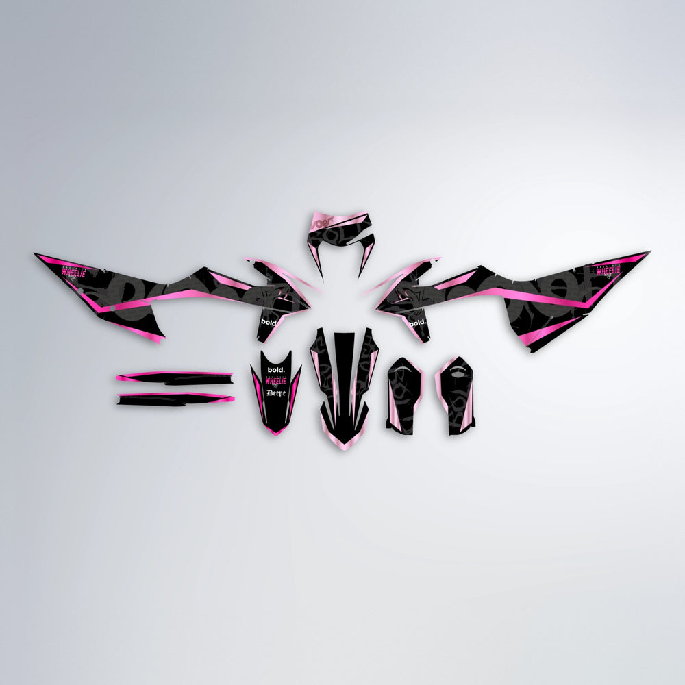 SLASH graphics kit parts layout in Flamingo