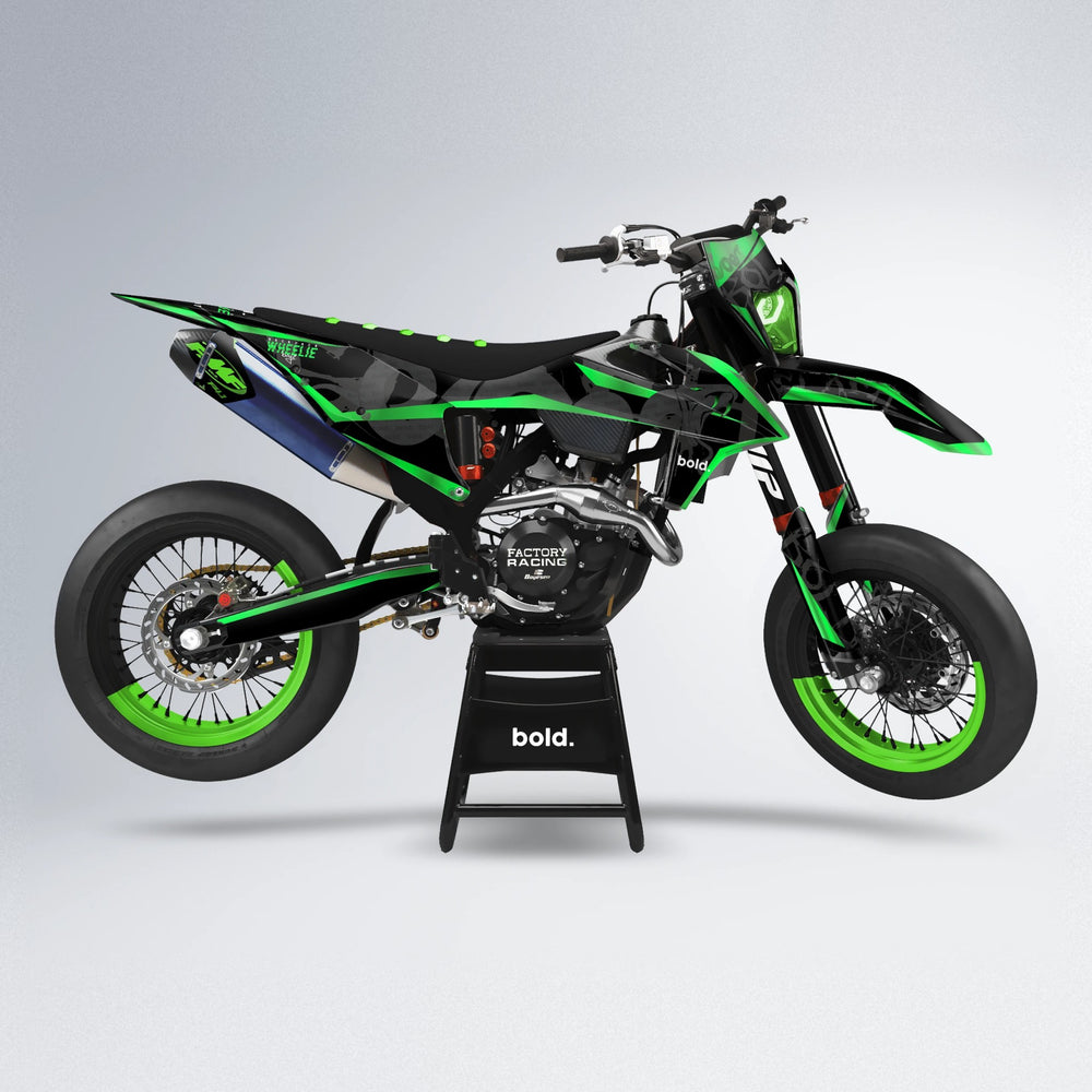 SLASH supermoto graphics kit in Green