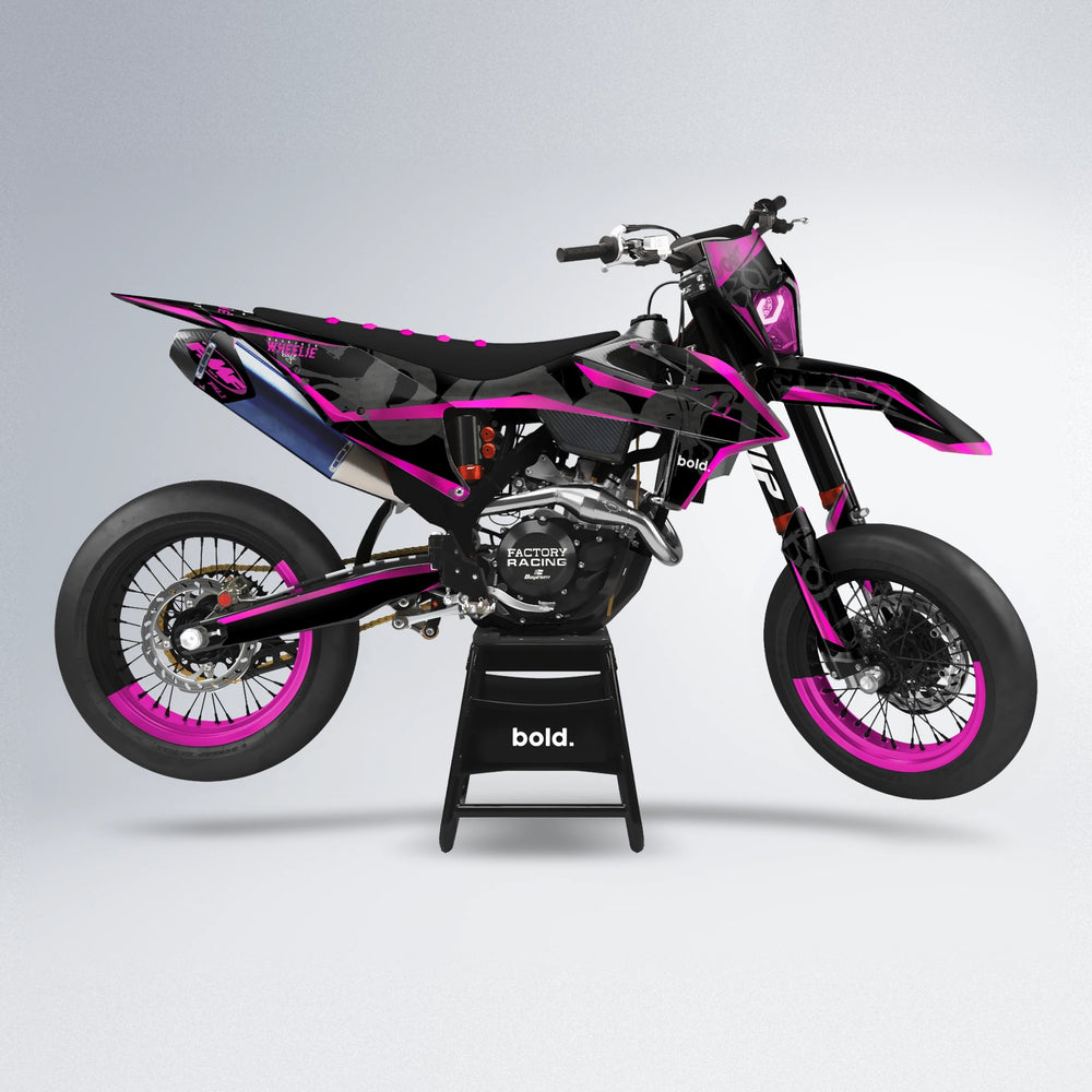 SLASH supermoto graphics kit in Pink